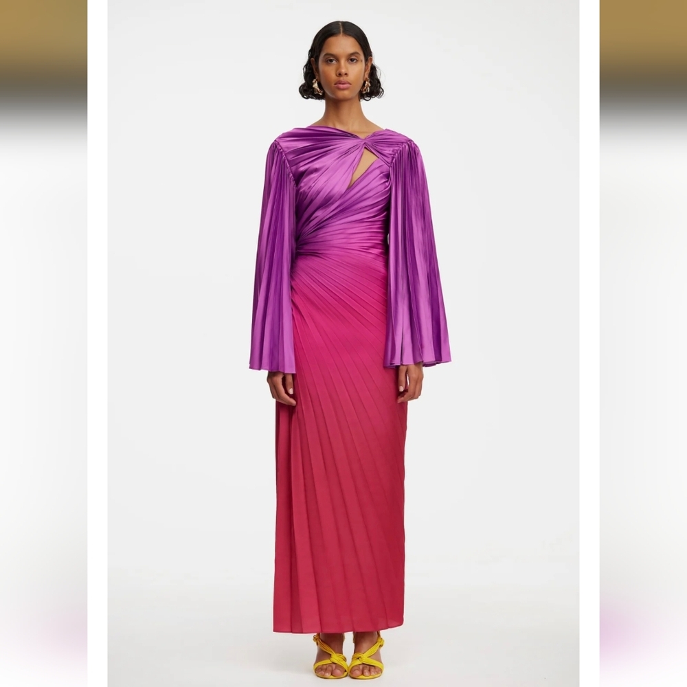 Elegant Tillington Purple and Pink Women's Midi Dress